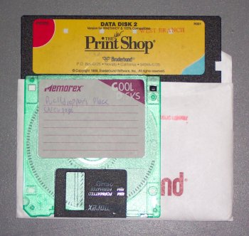 3.5 in & 5.25 inch floppy disks.
